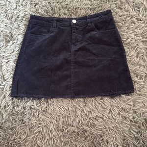 navy blue corduroy skirt